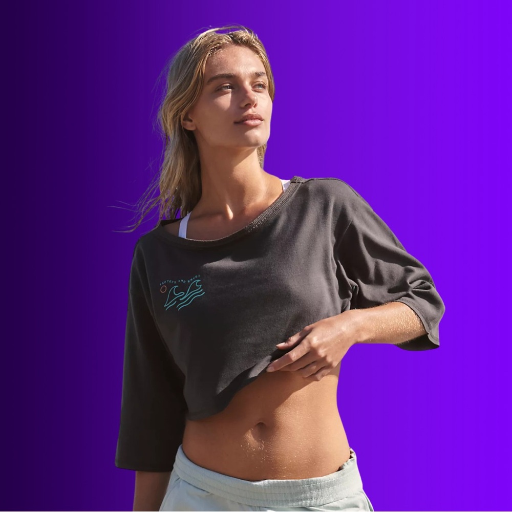 FREE PEOPLE FP Movement x Surfrider Care FP Earth Babe Tee